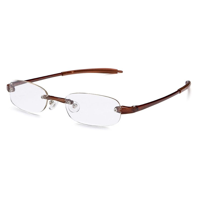 Visualites 5 reading glasses for travel – rimless and durable