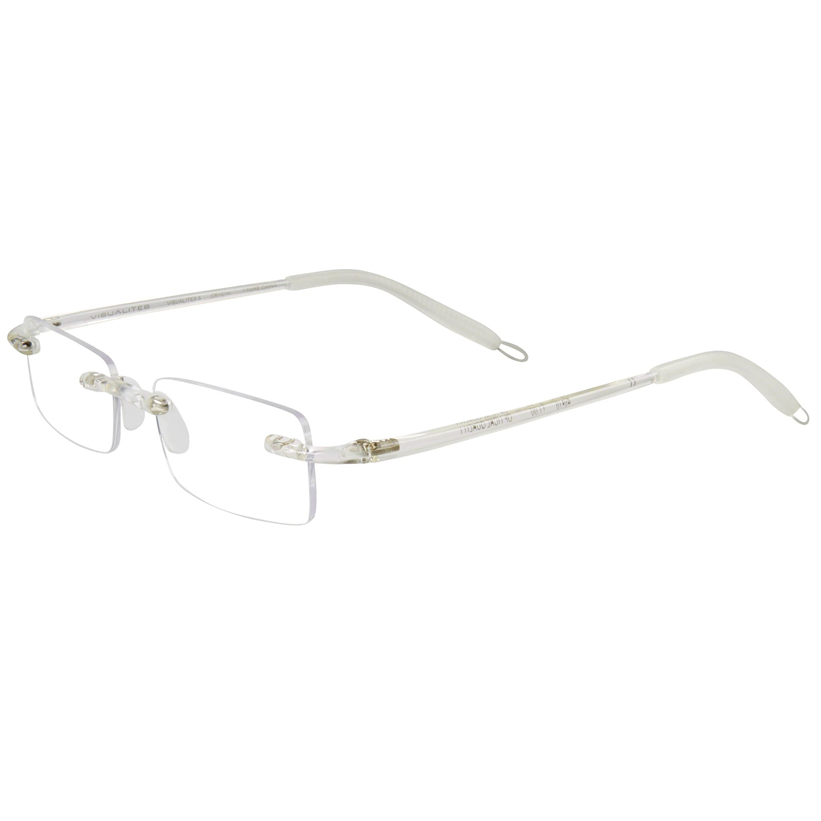 Visualites 8 ultra-light reading glasses for women / men in crystal / clear color