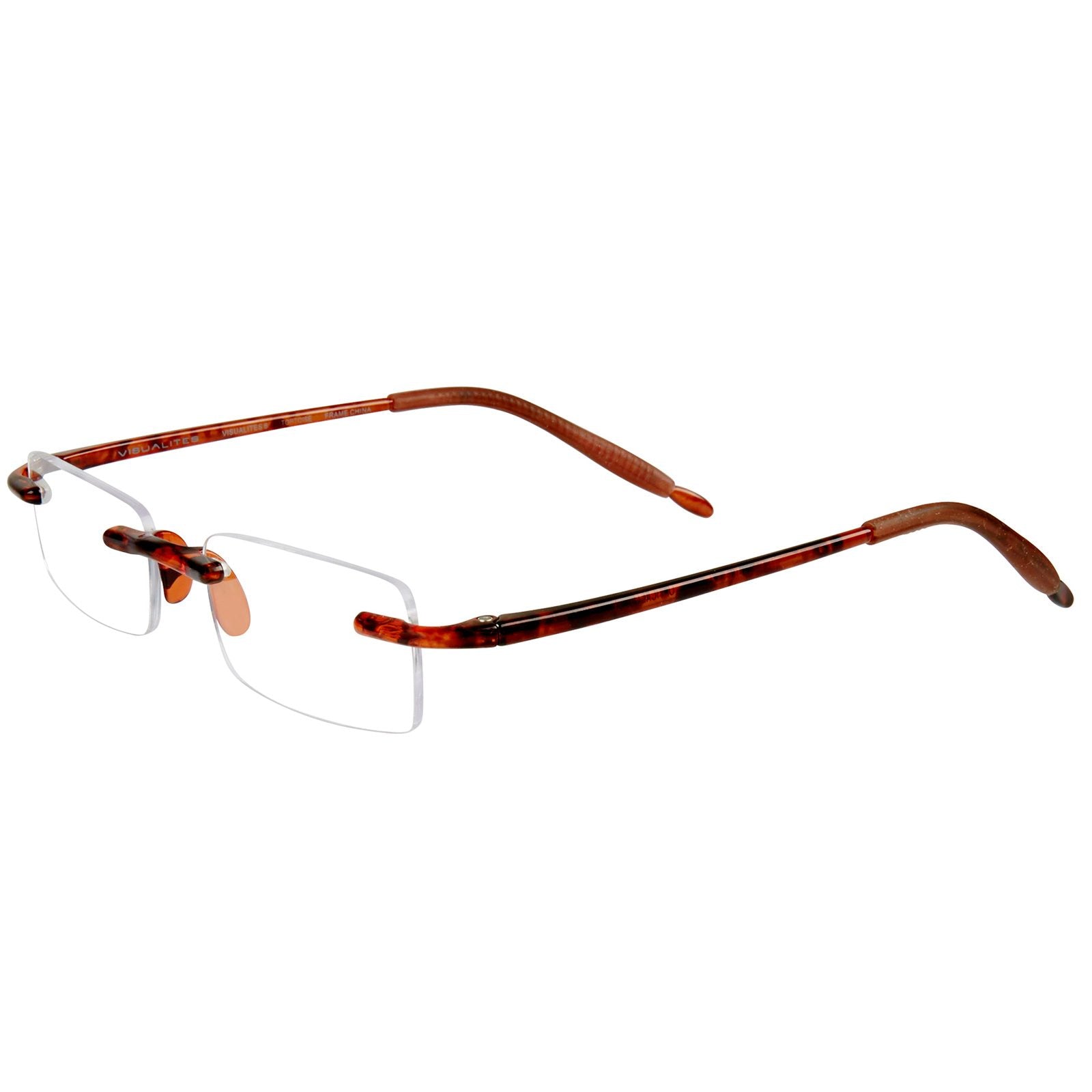 Visualites 8 Tortoise Rimless Reading Glasses