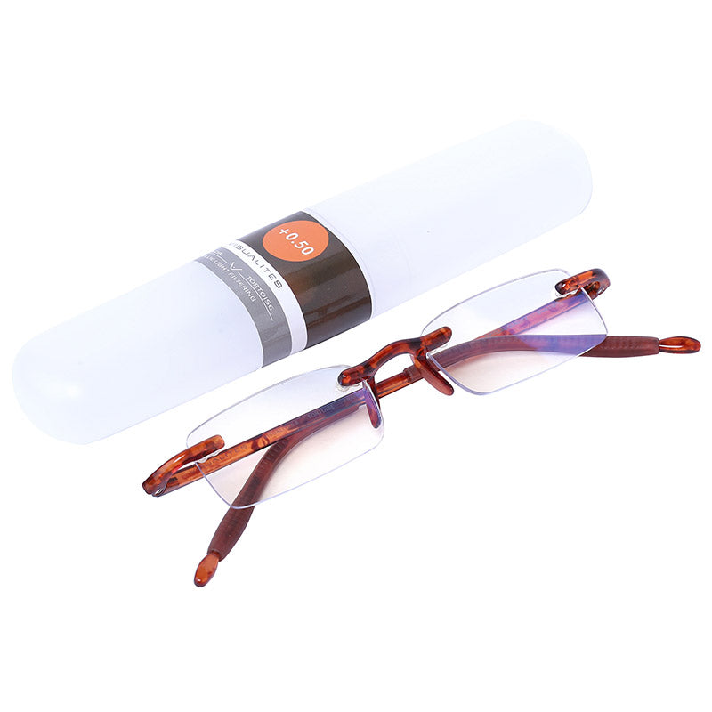 Visualites C Designer Computer Reading Glasses in Tortoise Color With Free Case