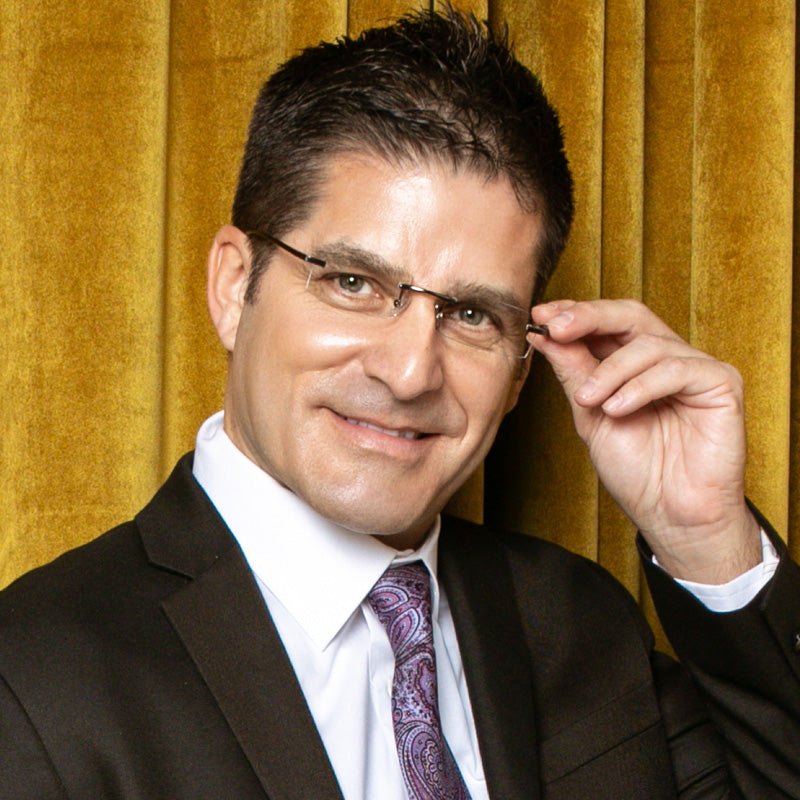 Man wearing professional reading glasses in black