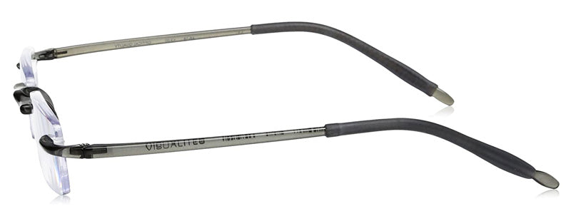Side view Visualites 8 designer rimless reading glasses for men and women