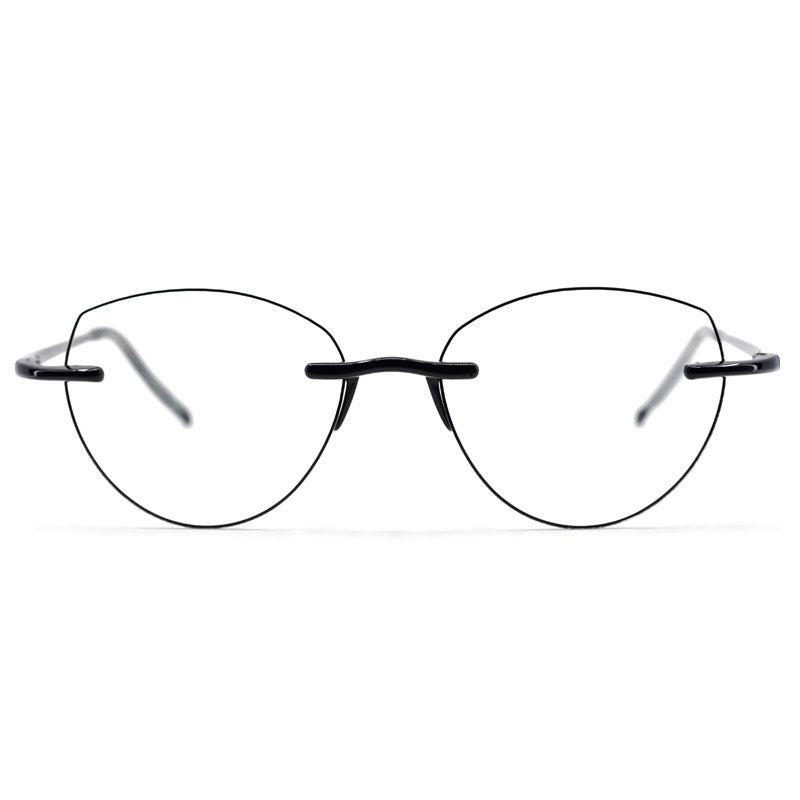 Visualites Amour rimless reading glasses – black frame, 13 g lightweight build