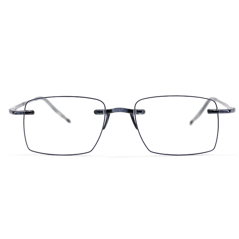 Visualites Esprit quality lighteight rimless reading glasses front view