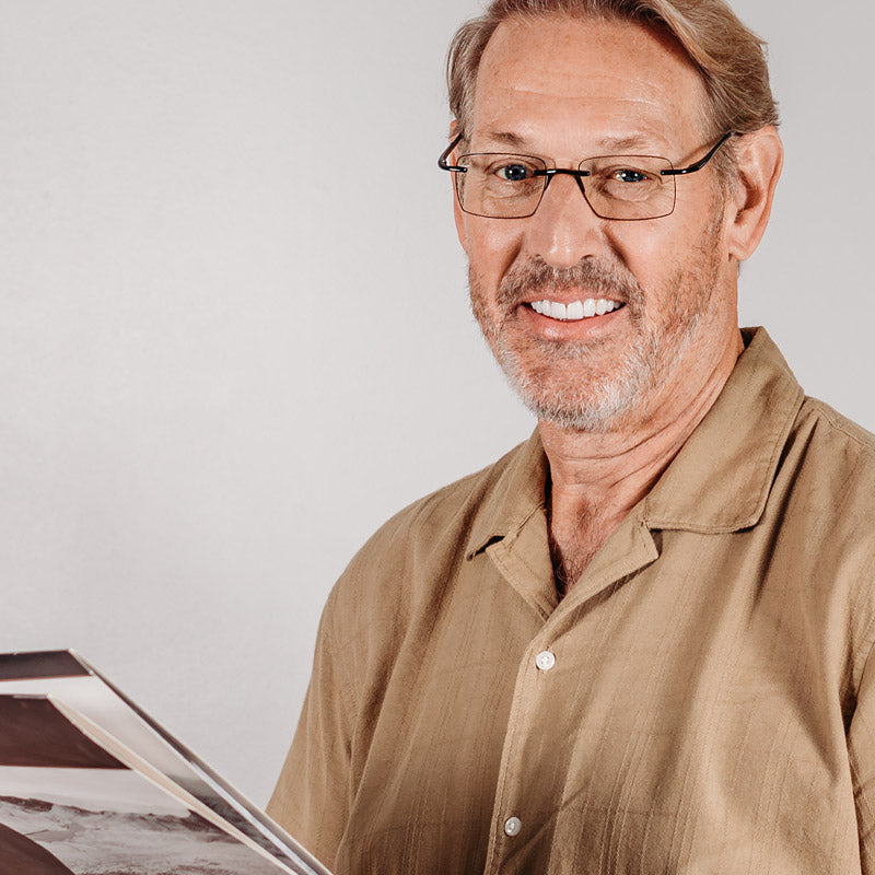 Man Wearing Visualites Esprit Designer Lightweight Progressive Reading Glasses