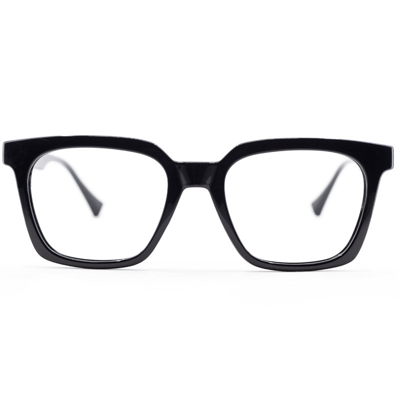 Visualites Réveur high-quality reading glasses with clear lenses front view in black