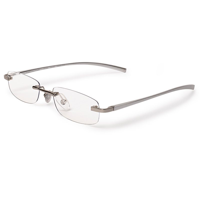 Visualites X Pillow Lens Shape Metal Frameless Reading Glasses