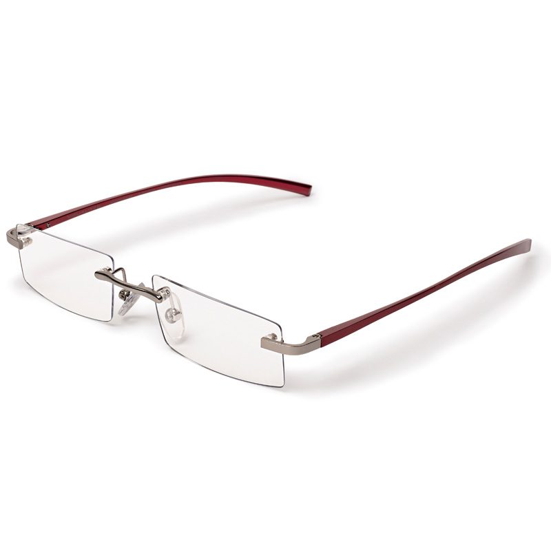Visualites X Rectangle Aluminum Reading Glasses